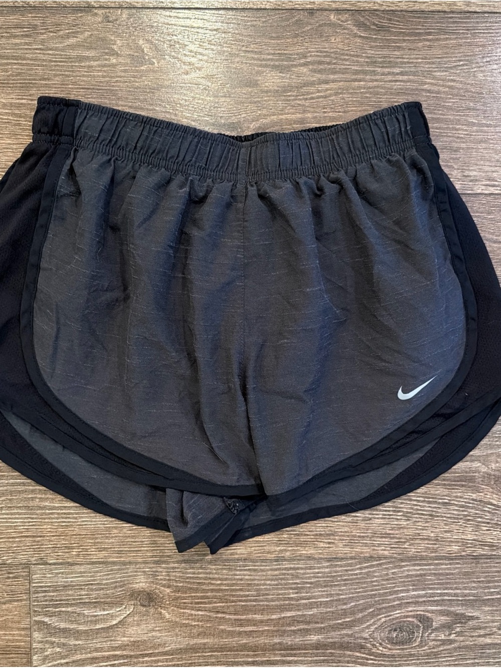 Nike Women's Black Athletic Running Shorts with Reflective Swoosh